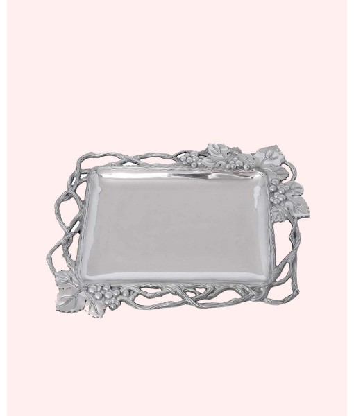 Designs Aluminum Grape Open Vine Rectangle Tray