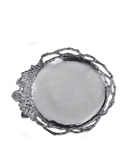 Designs Aluminum Grape Open Vine Round Tray Large