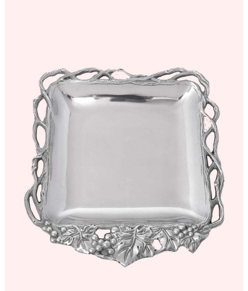 Designs Aluminum Grape Open Vine Square Tray