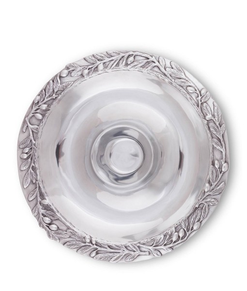 Sand-Cast Olive Pattern Aluminum Large Chip and Dip Tray