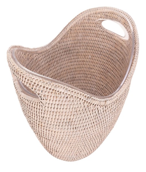 Rattan Champagne Bucket with Acrylic Insert