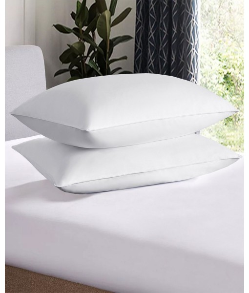 Hotel Collection 100% Cotton Medium Support Feather and Down 2-Pack Pillows  Standard