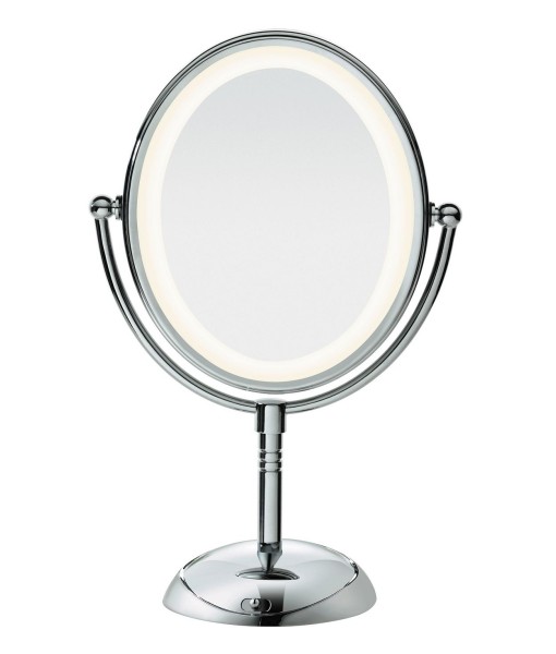 Oval LED Lifetime Lighting Double-Sided Mirror