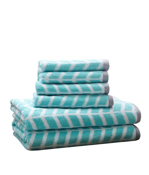 Intelligent Design Nadia Jacquard Cotton 6-Pc. Bath Towel Set