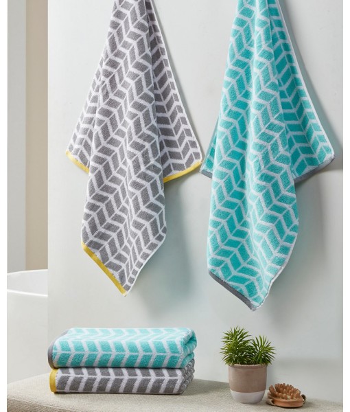 Intelligent Design Nadia Jacquard Cotton 6-Pc. Bath Towel Set