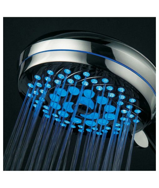 7-setting LED Hand Shower with Color-Changing Temperature Sensor