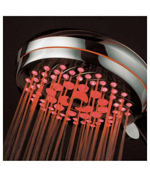 7-setting LED Hand Shower with Color-Changing Temperature Sensor