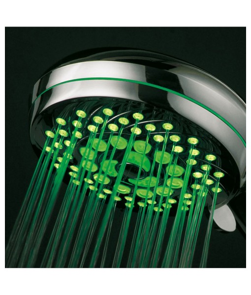 7-setting LED Hand Shower with Color-Changing Temperature Sensor