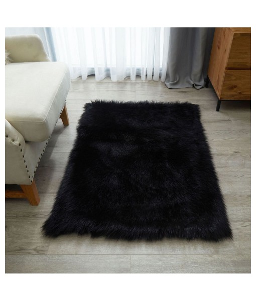 Enrica Sheepskin Faux Fur Shaggy Accent Rug  46